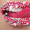 Gif animé bouche bonbons